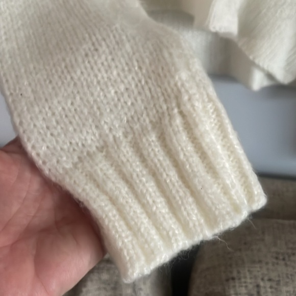 Wooden Ships Cream Knit Sweater Size S/M - Picture 5 of 11